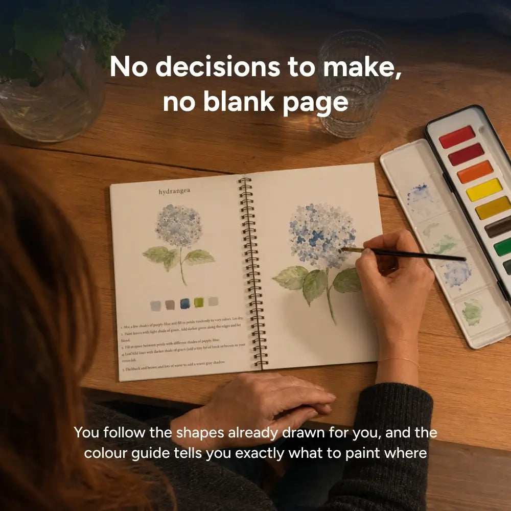 Pre-Sketched Watercolor WorkBook