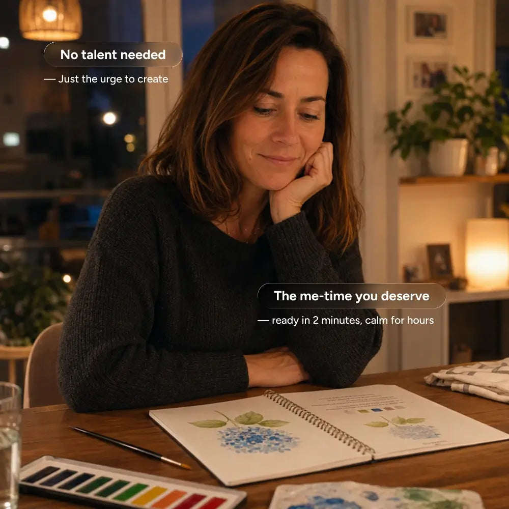 Pre-Sketched Watercolor WorkBook