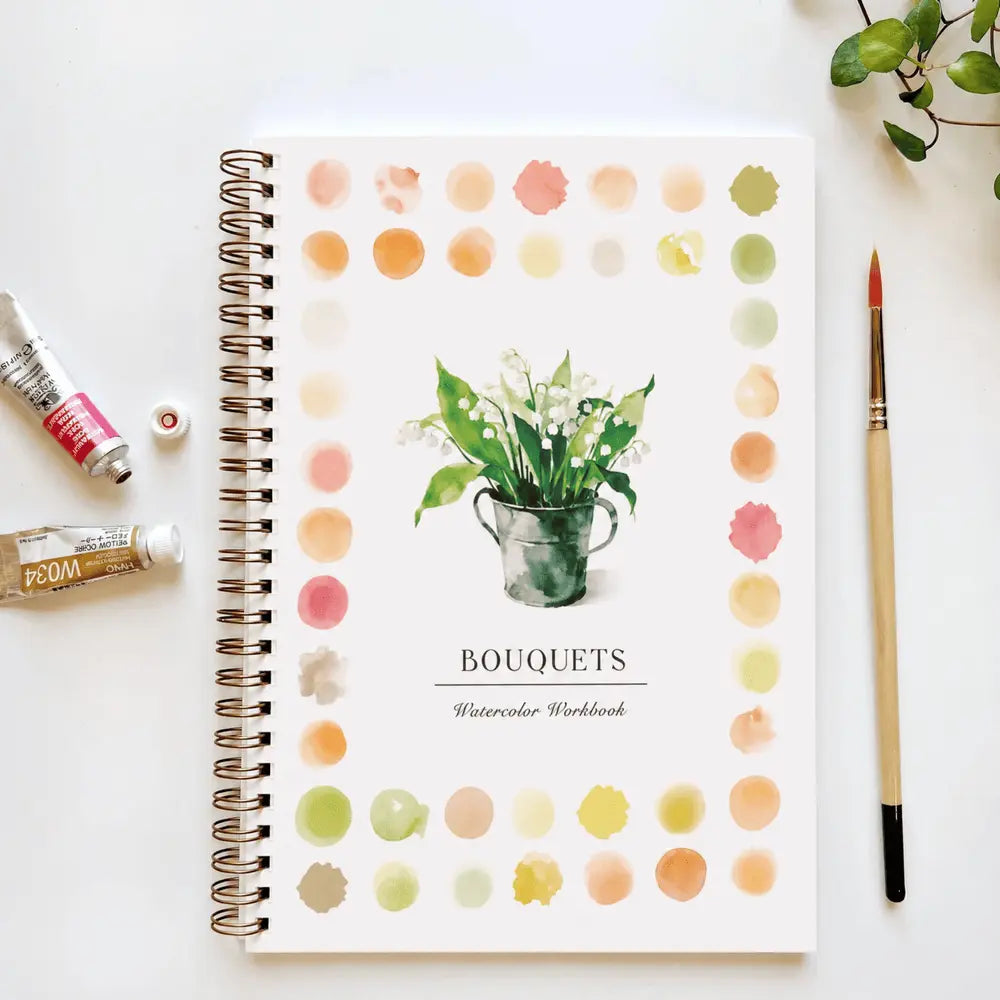 Pre-Sketched Watercolor WorkBook