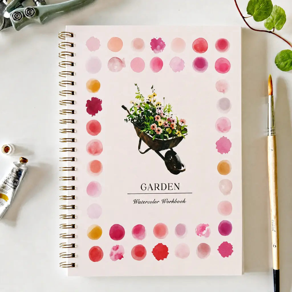 Pre-Sketched Watercolor WorkBook